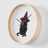 Mystic Zwarte Kat met Donkerrood Pet Classic T-shi (Hoek)