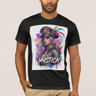 Mystica Fantasy Art T-shirt | Kleurrijke Boho Vrou