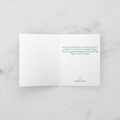 Mystical Abstract Blauwgroen Coral Gold Hartelijk Bedankkaart (Binnen)