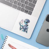 Mystical Alien Sticker (Laptop met iPhone)