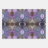 Mystical All Occasion Paarse Gold Sparkles Stars Inpakpapier Vel (Voorkant 2)