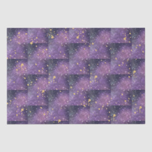 Mystical All Occasion Paarse Gold Sparkles Stars Tissuepapier