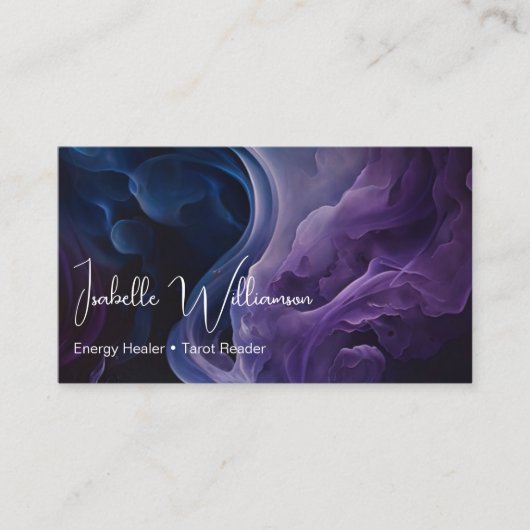 Mystical Amethyst Celestial Reiki Meditation Yoga Visitekaartje (Voorkant)