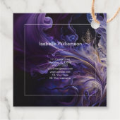 Mystical Amethyst Chakras Reiki Meditation Yoga Bedankjes Labels (Achterkant)