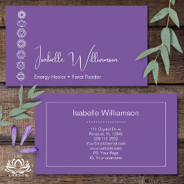 Mystical Amethyst Chakras Reiki Meditation Yoga Visitekaartje