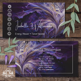 Mystical Amethyst Chakras Reiki Meditation Yoga Visitekaartje