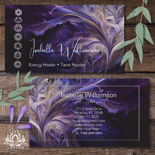 Mystical Amethyst Chakras Reiki Meditation Yoga Visitekaartje