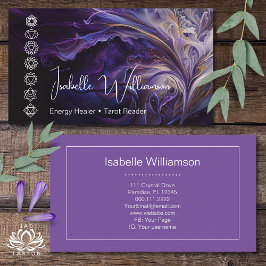 Mystical Amethyst Chakras Reiki Meditation Yoga Visitekaartje