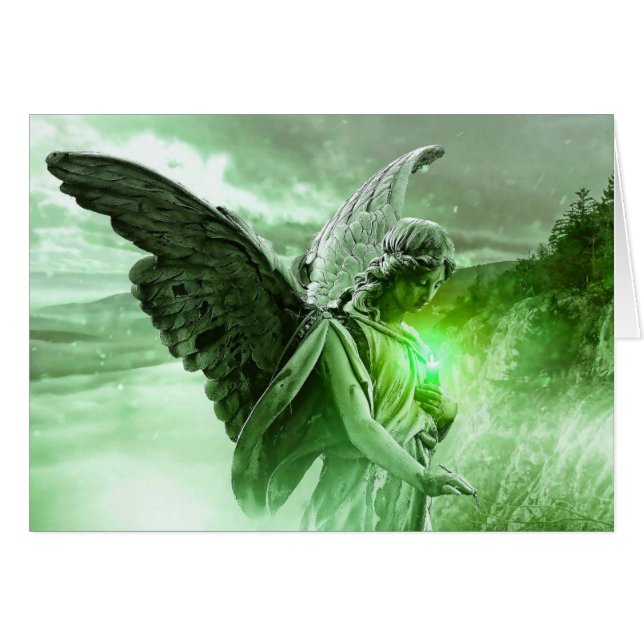Mystical Angel Support Friendship Kaart (Voorkant Horizontaal)