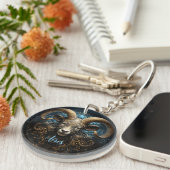 Mystical Aries Zodiac Artwork Sleutelhanger (Voorkant Rechts)