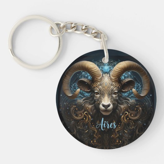 Mystical Aries Zodiac Artwork  Sleutelhanger (Voorkant)
