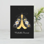 Mystical Astro Celestial Silver and Gold Moths Kaart (Staand voorkant)