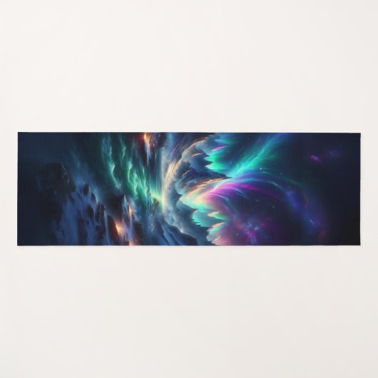 Mystical Aurora Mountain Yoga Mat – Fantasy Nature (Voorkant (horizontaal))