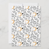 Mystical Black and white Celestial Stars Wedding Kaart (Achterkant)