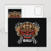 Mystical Black Barong: Een Bali-Briefkaart om te o Feestdagenkaart (Voorkant / Achterkant)