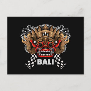 Mystical Black Barong: Een Bali-Briefkaart om te o Feestdagenkaart