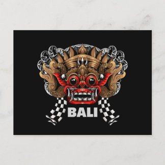 Mystical Black Barong: Een Bali-Briefkaart om te o Feestdagenkaart