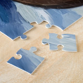 Mystical Black Cat Enchanted Winter Sled Christmas Legpuzzel (Zijkant)