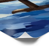 Mystical Black Cat Enchanted Winter Sled Christmas Perfect Poster (Hoek)