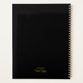 Mystical Black en Gold Crystal Moons Stars Planner (Achterkant)