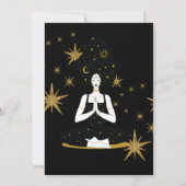 Mystical Black Gold Celestial Moon Wedding Invitat Kaart (Achterkant)