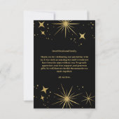 Mystical Black Gold Celestial Stars Wedding Bedankkaart (Achterkant)