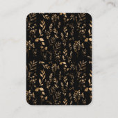 Mystical Black Gold Celestial Stars Wedding Informatiekaartje (Achterkant)
