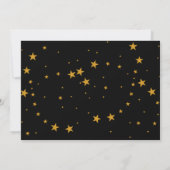 Mystical Black Gold Celestial Stars Wedding Save The Date (Achterkant)
