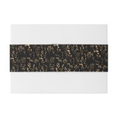 Mystical Black Gold Celestial Stars Wedding Uitnodigingen Wikkel (Achterkant Voorbeeld)