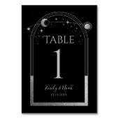 Mystical Black Gold Sun Moon Astronomy Weddenschap Kaart (Voorkant)