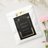 Mystical Black Gold Sun Moon Stars Weddenschap Bedankzakje (Gezegeld)