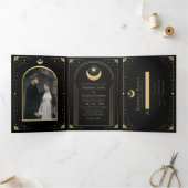 Mystical Black Gold Tarot Kaart Arch Wedding (Binnen)