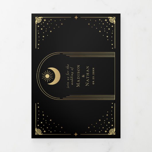 Mystical Black Gold Tarot Kaart Arch Wedding (Cover)
