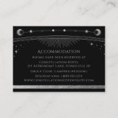Mystical Black Silver Sun Moon Stars Accommodatie Informatiekaartje (Voorkant)