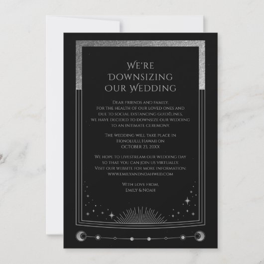 Mystical Black Silver we zijn onze bruiloft aan he Feestdagenkaart (Voorkant)