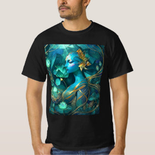 Mystical Blue Goddess Fantasy Art T-Shirt   Etheer