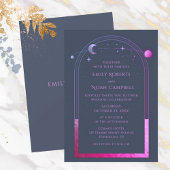 Mystical Blue Paars Sun Moon Astronomy Space Kaart