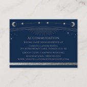 Mystical Blue Silver Sun Moon Stars Accommodatie Informatiekaartje (Voorkant)
