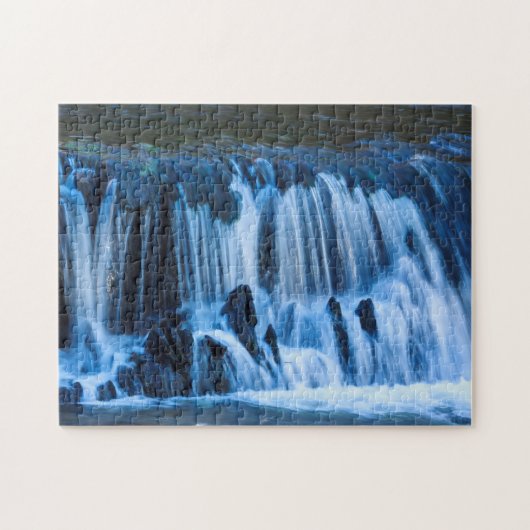 Mystical Blue Waterfall Legpuzzel (Horizontaal)