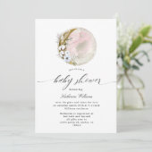 mystical bohian moon baby shower Invitation (Staand voorkant)