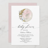 mystical bohian moon baby shower Invitation (Voorkant / Achterkant)