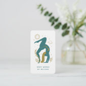 Mystical Boho Holistic Yoga Wellness Teacher Busin Visitekaartje (Staand voorkant)