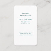 Mystical Boho Holistic Yoga Wellness Teacher Busin Visitekaartje (Achterkant)