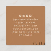 Mystical Boho Leopard Cheetah Handmade Jewelry Vierkante Visitekaartje (Achterkant)