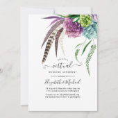 Mystical Boho Succulent Online Virtual Wedding Kaart (Voorkant)