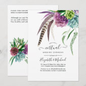 Mystical Boho Succulent Online Virtual Wedding Kaart (Voorkant / Achterkant)