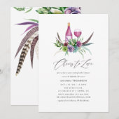 Mystical Boho Succulent Vrijgezellenfeest Wine Tas Kaart (Voorkant / Achterkant)