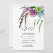 Mystical Boho Succulent Wedding Update Kaart (Voorkant)