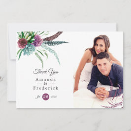 Mystical Boho Waterverf Succulent Wedding Bedankkaart