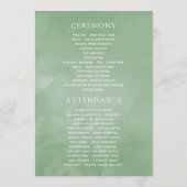 Mystical Boho Waterverf Succulent Wedding Programmakaart (Achterkant)